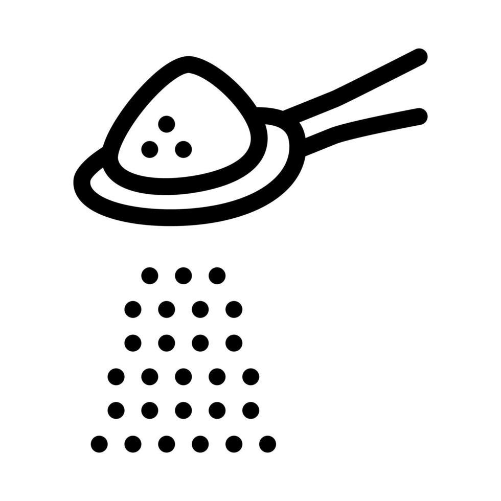 cuchara de azúcar icono vector contorno ilustración