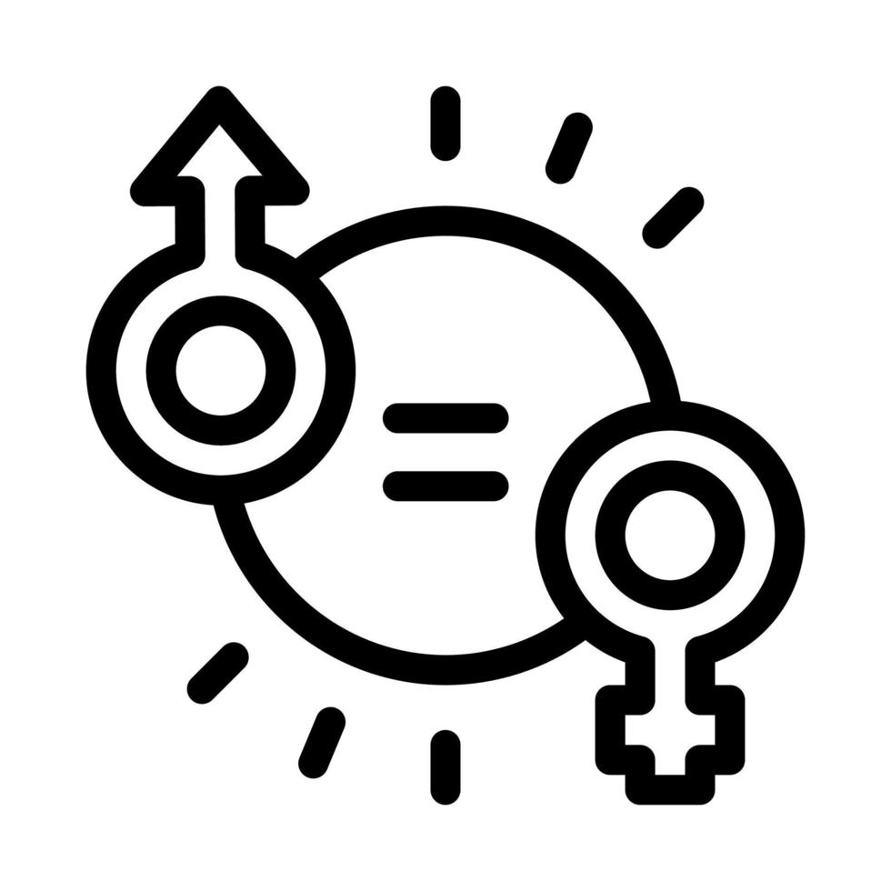 Male Female Marks Icon Vector Outline Illustration