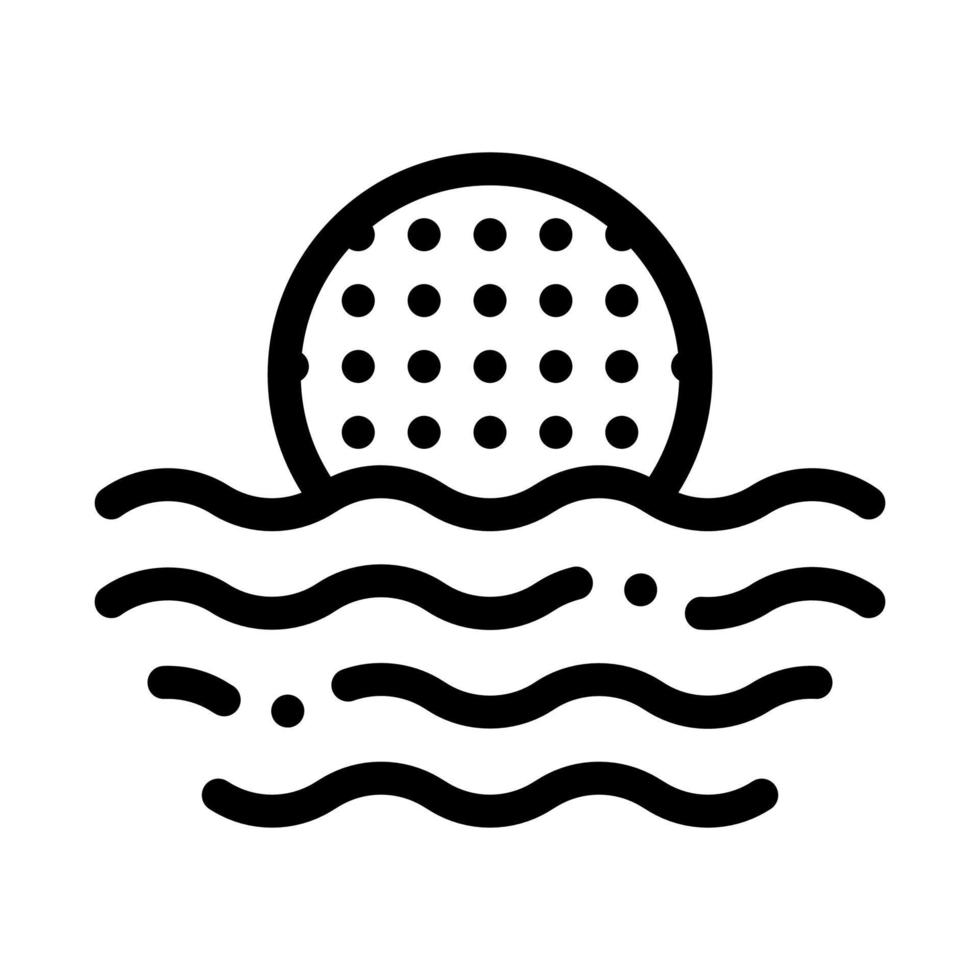 Ball On Water Icon Vector Outline Illustration