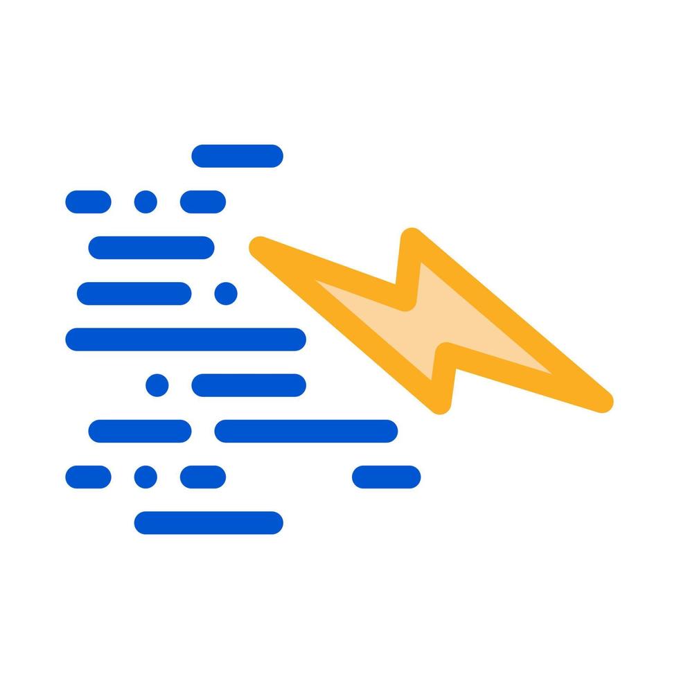 Lightning Speed Icon Vector Outline Illustration
