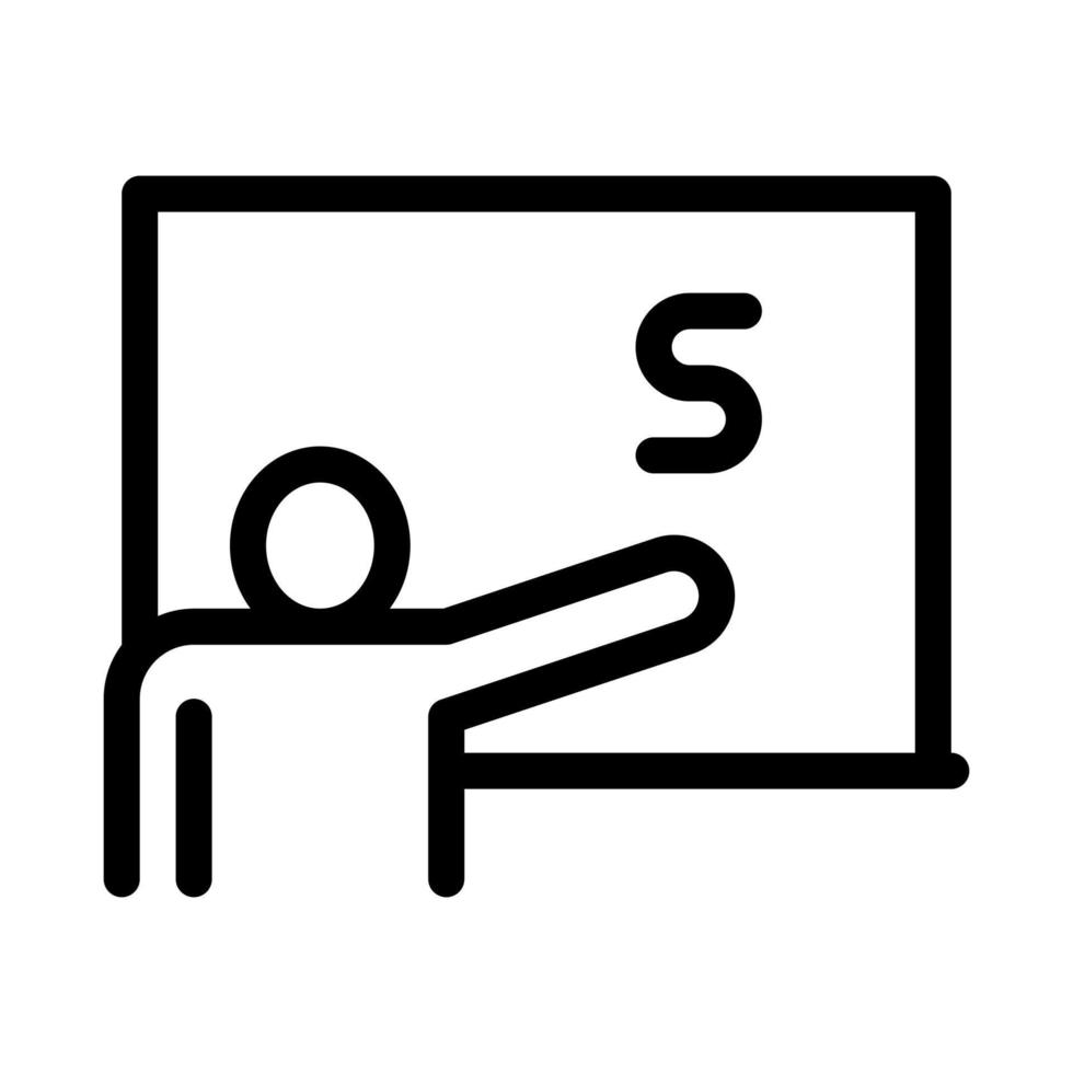 Speech Lesson Icon Vector Outline Illustration