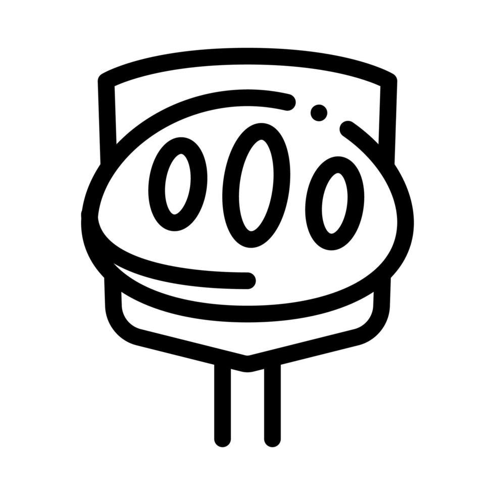 Pie On Spatula Tasty Food Icon Thin Line Vector