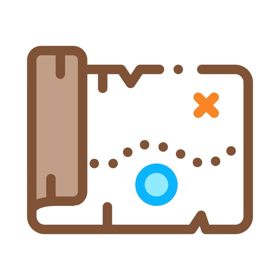 Adventure Map Icon Vector Outline Illustration