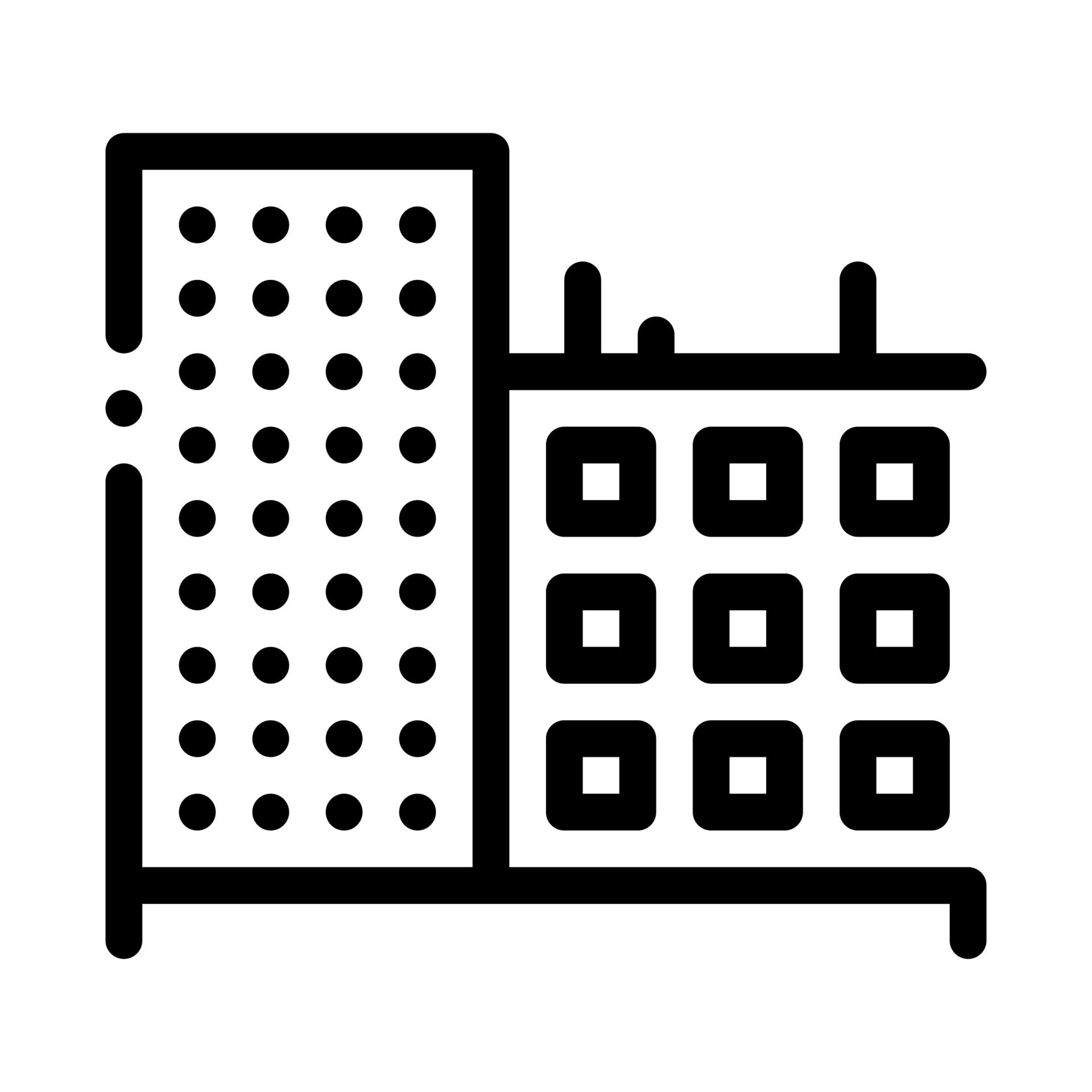 Multi-Storey Building Icon Vector Outline Illustration 17604745 Vector ...
