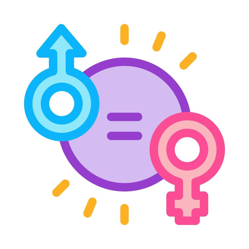 Male Female Marks Icon Vector Outline Illustration