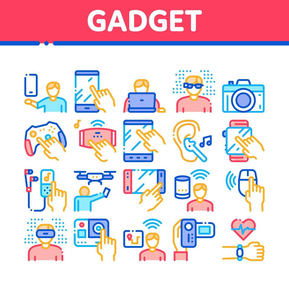 Gadget And Device Collection Icons Set Vector