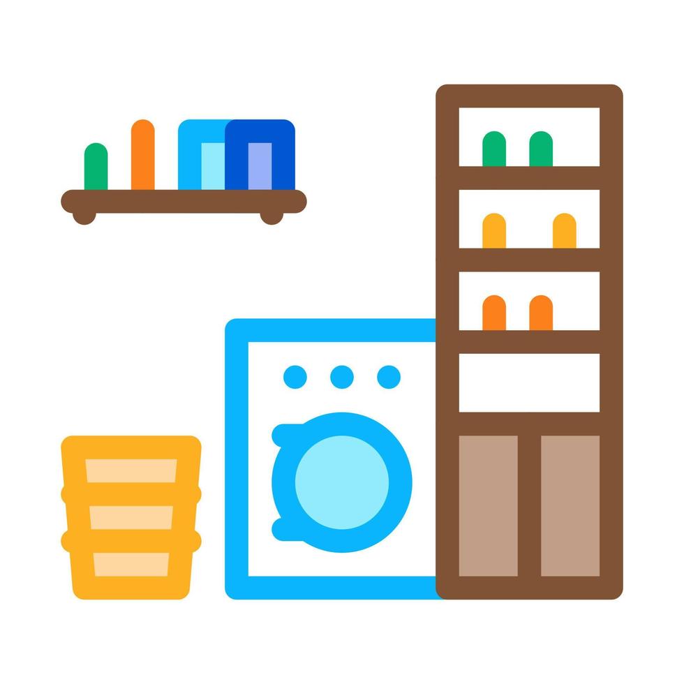 Laundry Icon Vector Outline Illustration