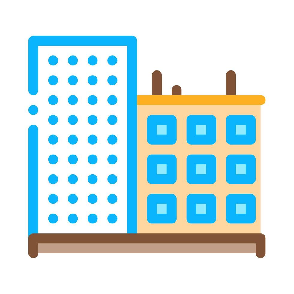 Multi-Storey Building Icon Vector Outline Illustration