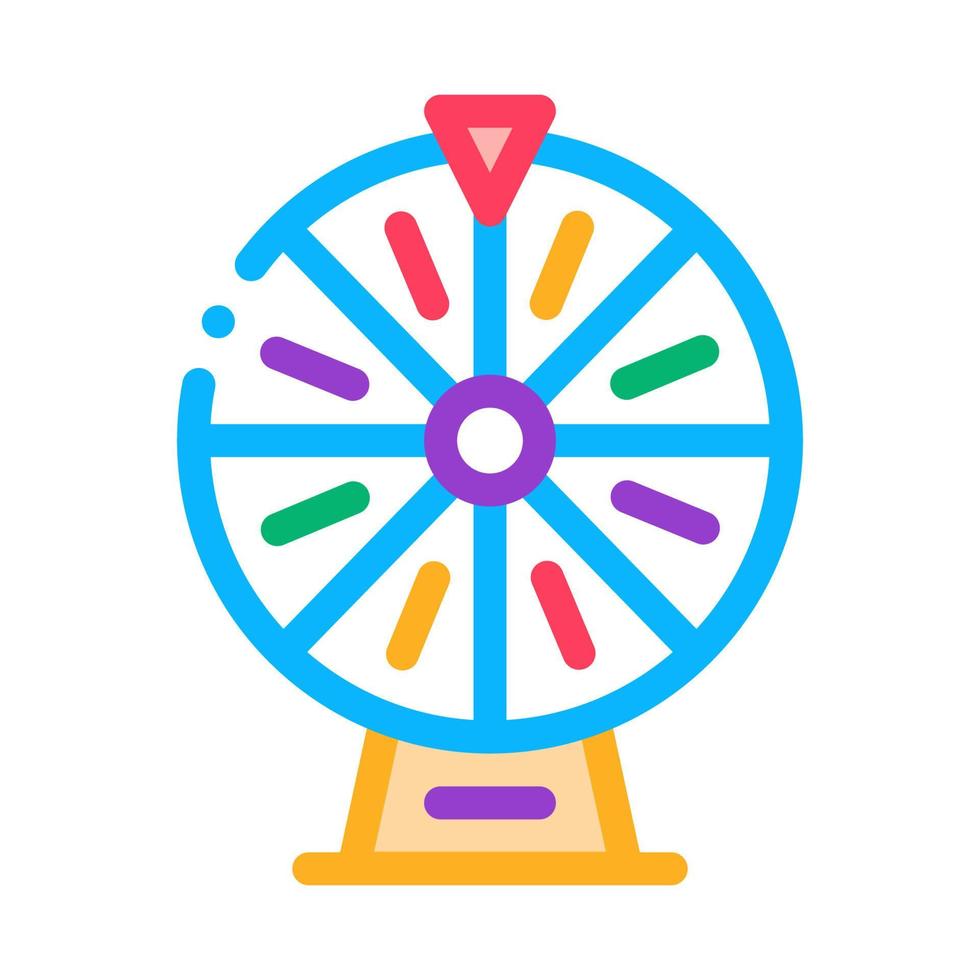 rueda de la fortuna icono vector contorno ilustración