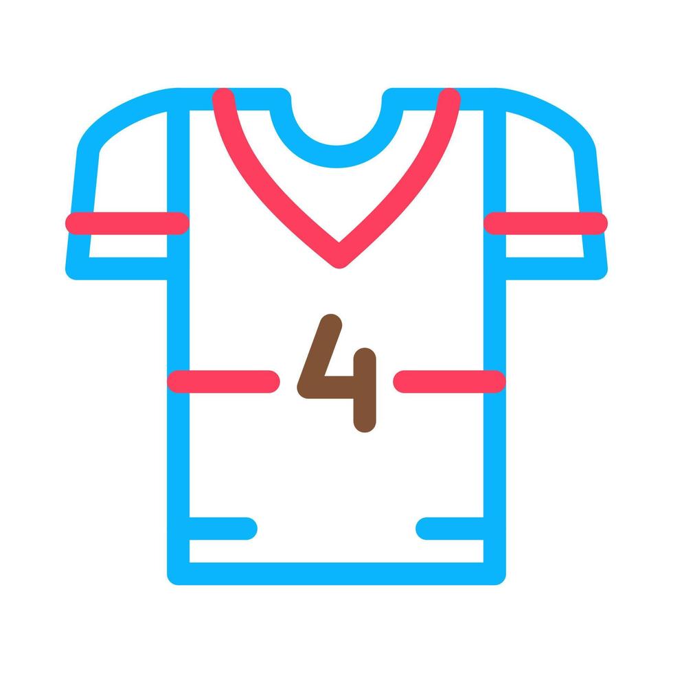 T-shirt with Number 4 Icon Vector Outline Illustration
