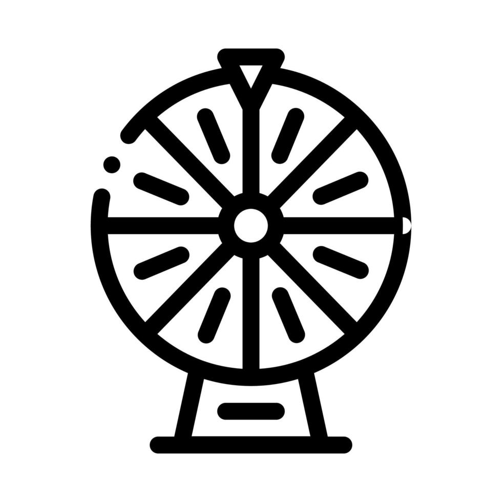 Wheel of Fortune Icon Vector Outline Illustration