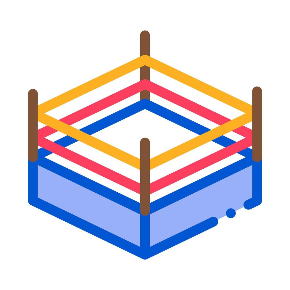 Boxing Ring Top View Icon Vector Outline Illustration