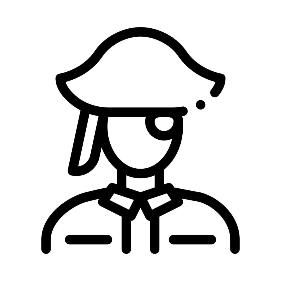 pirata silueta icono vector contorno ilustración