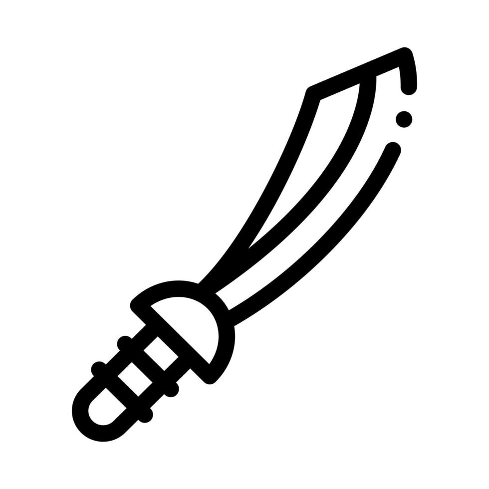 Pirate Saber Icon Vector Outline Illustration