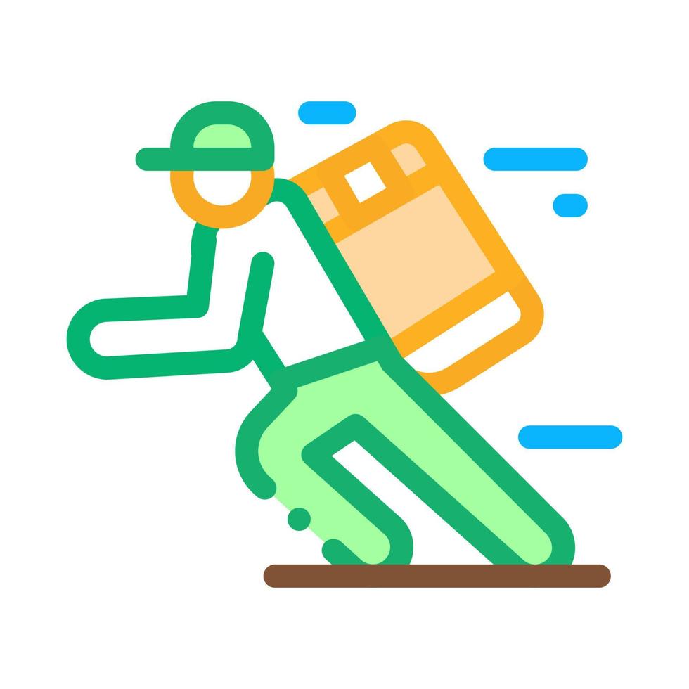 Delivery Express Courier Big Parcel Icon Vector Outline Illustration