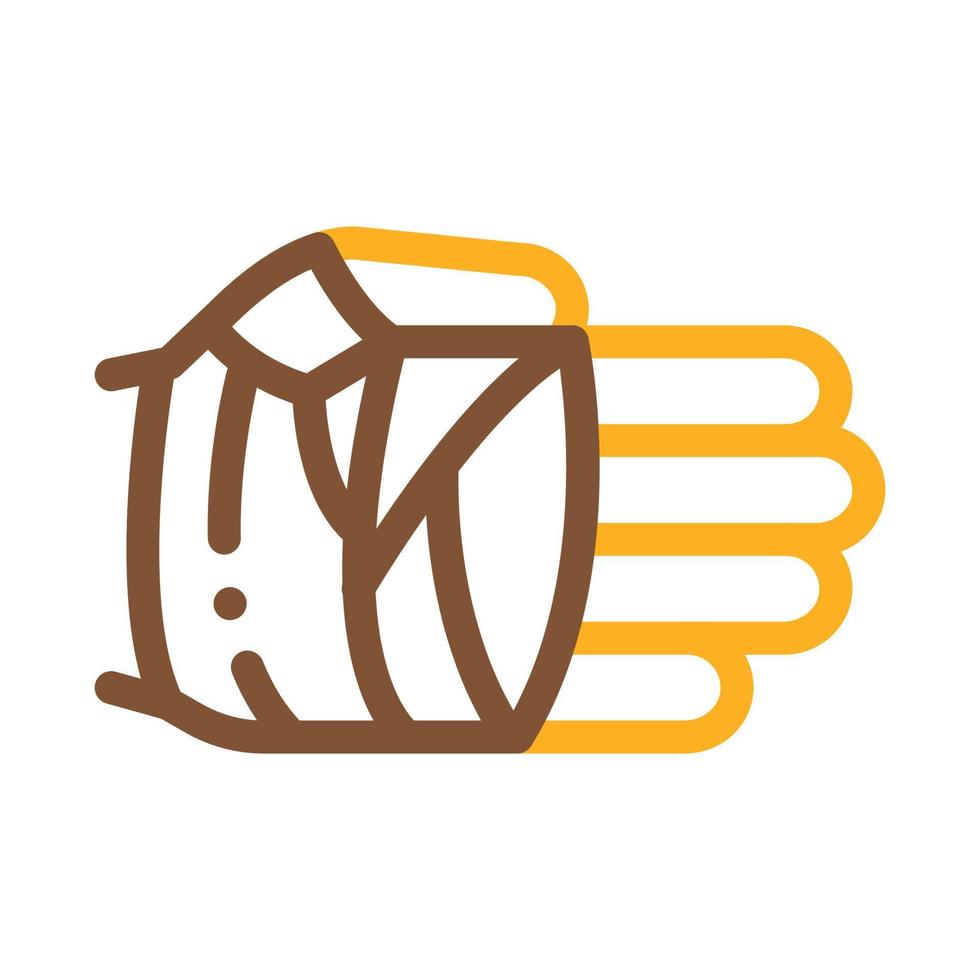 Fist in Protective Bandage Icon Vector Outline Illustration