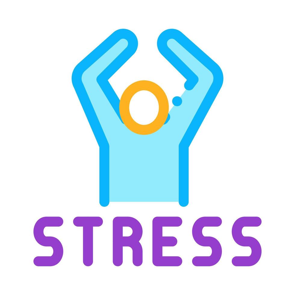 Stress Human Icon Vector Outline Illustration