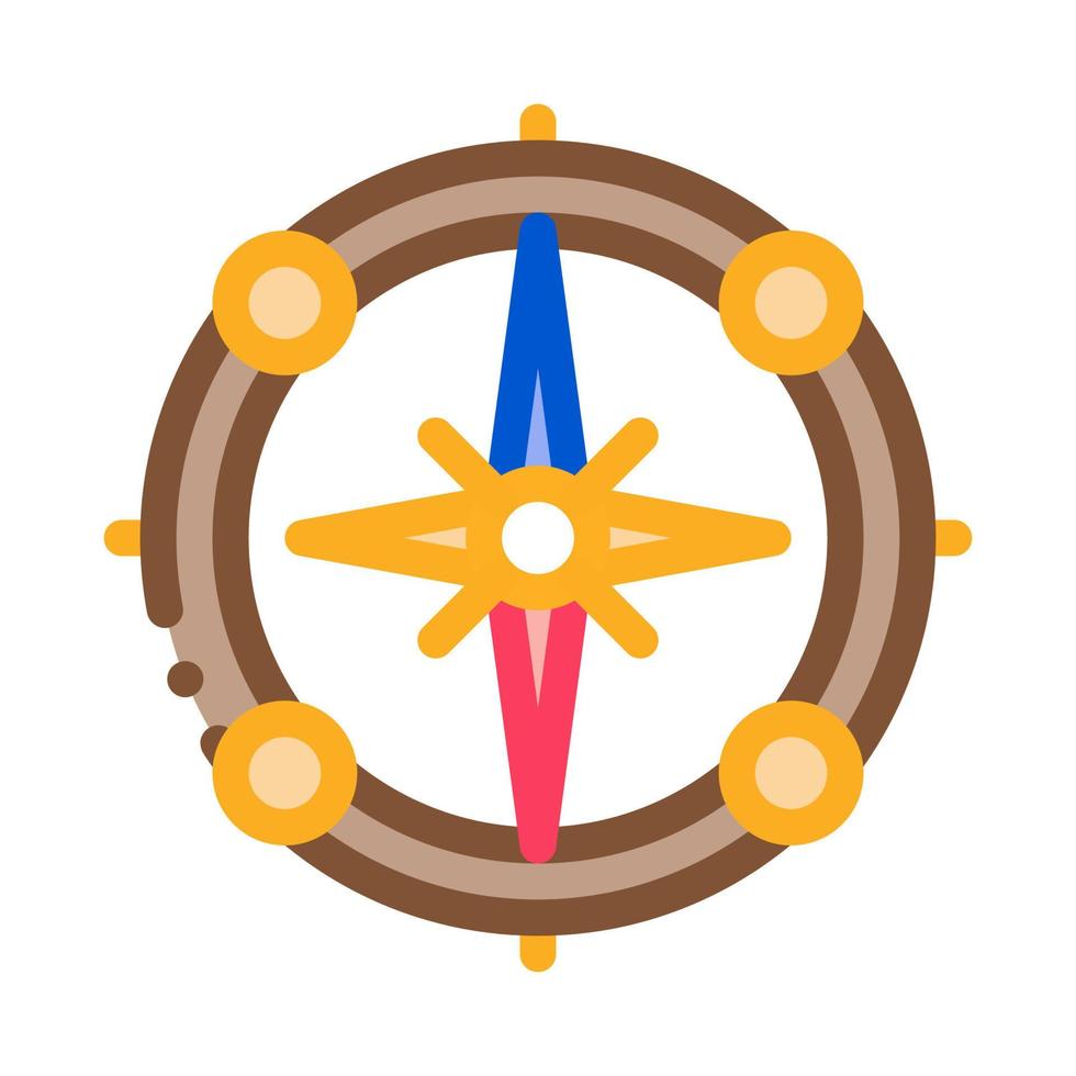 Vintage Compass Icon Vector Outline Illustration