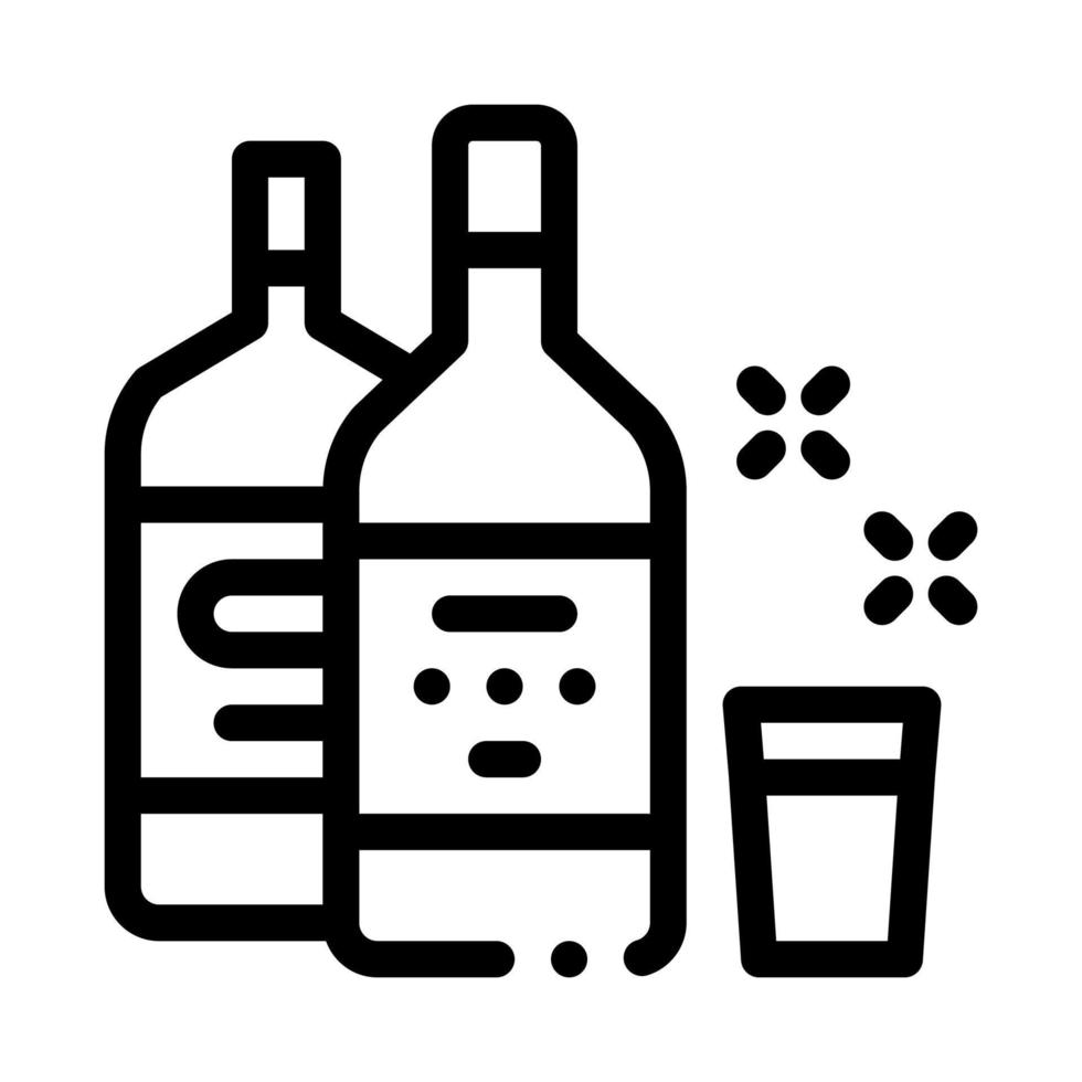 Drink Bottle Cup Icon Vector Outline Illustration