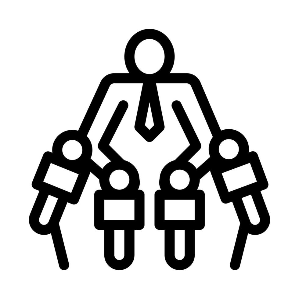 Man Interview Icon Vector Outline Illustration