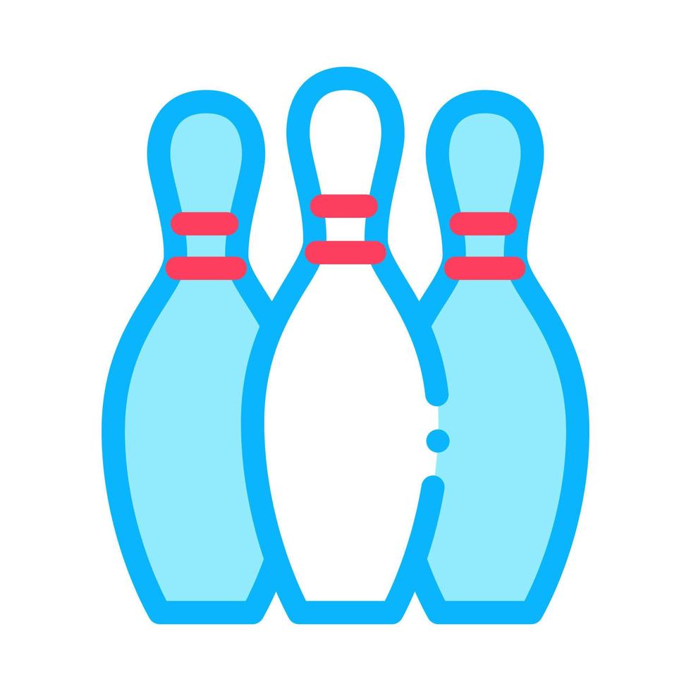 Bowling Skittles Icon Vector Outline Illustration