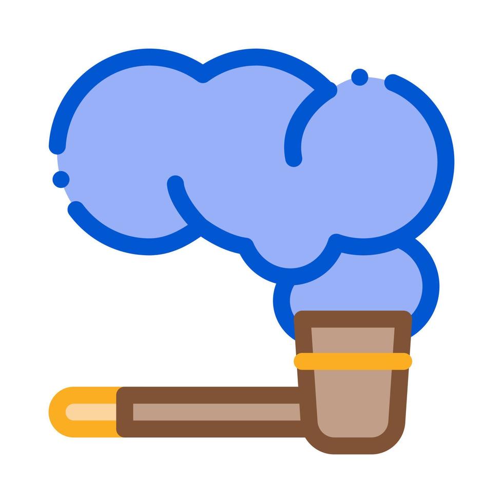 ilustración de contorno de vector de icono de pipa de fumar