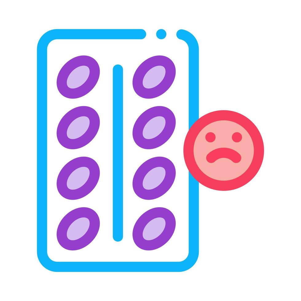 Destress Pills Icon Vector Outline Illustration