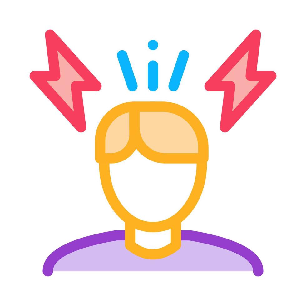 Stressed Man Icon Vector Outline Illustration