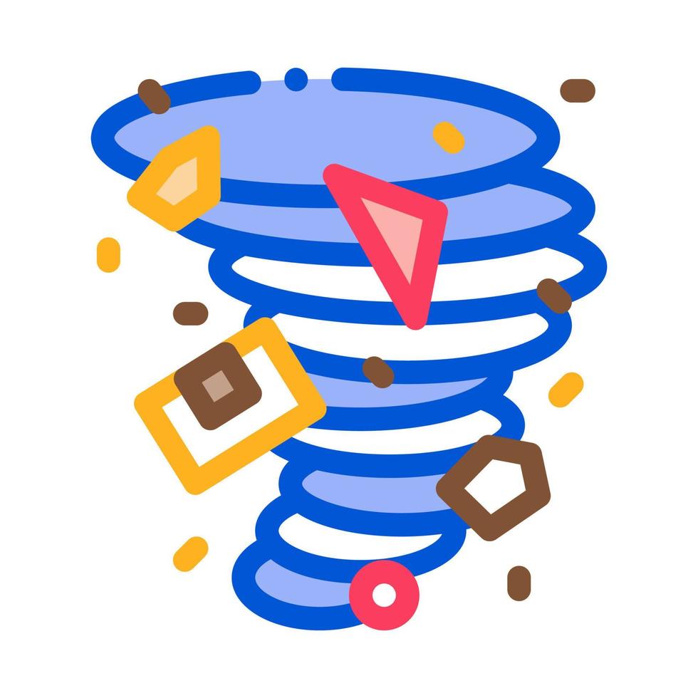 ilustración de contorno de vector de icono de detalles de tornado