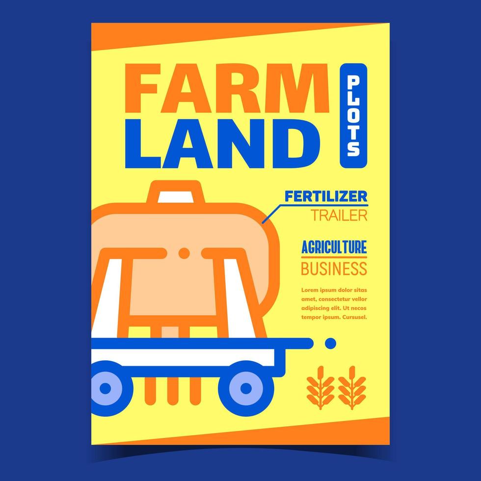 Farmland Plots Creative Promotional Banner Vector