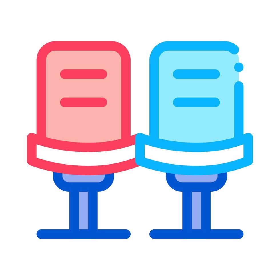 Player Chairs Icon Vector Outline Illustration