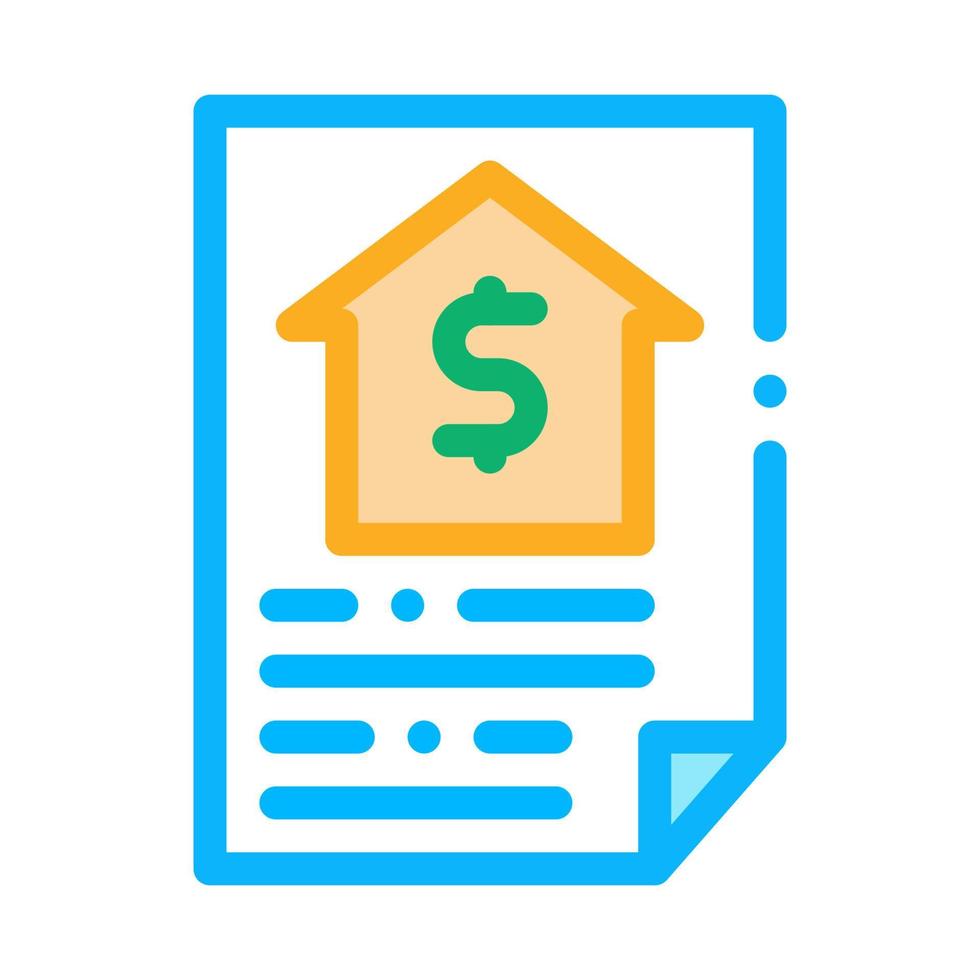 House Document Icon Vector Outline Illustration