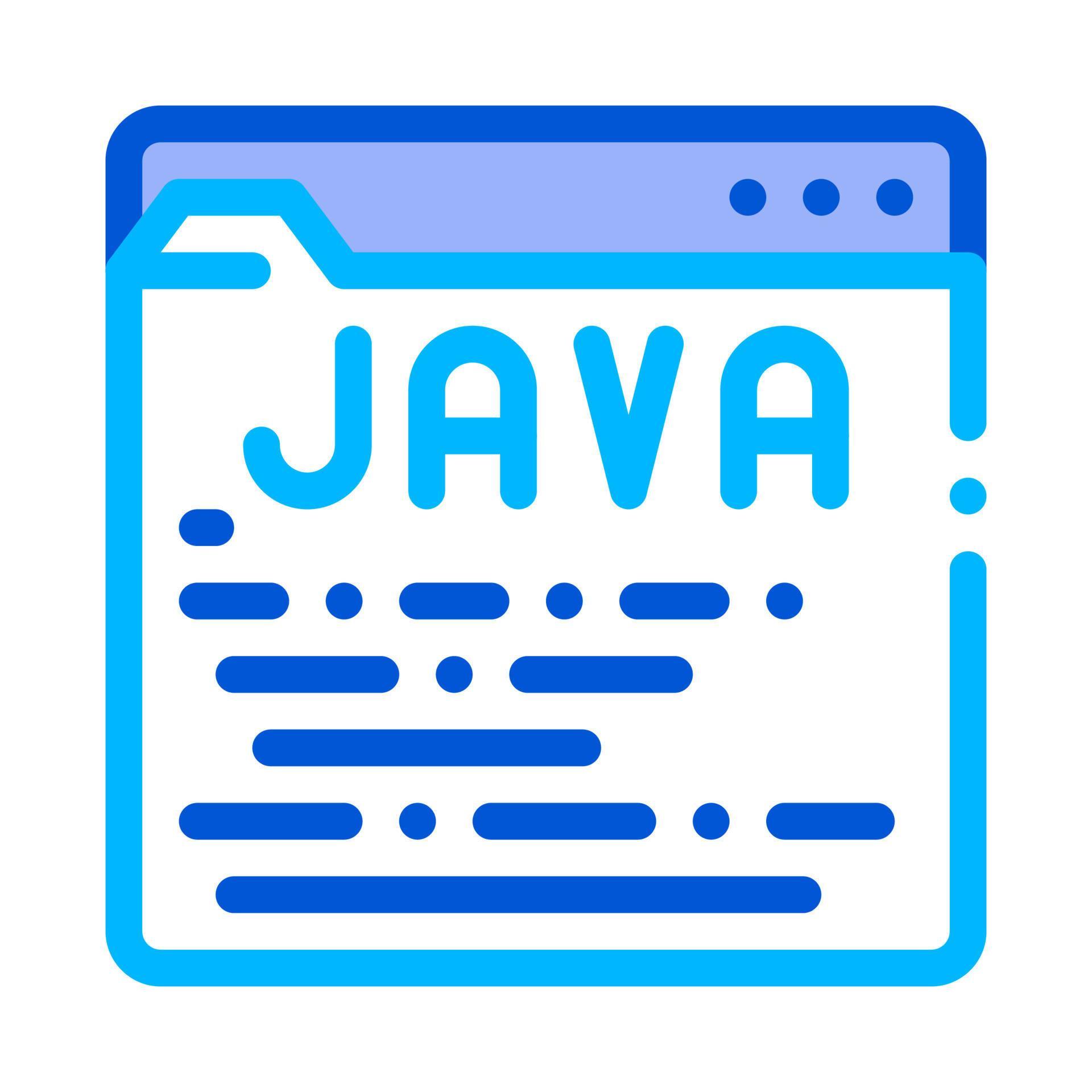 Coding language java system vector thin line icon 17605284 vector art
