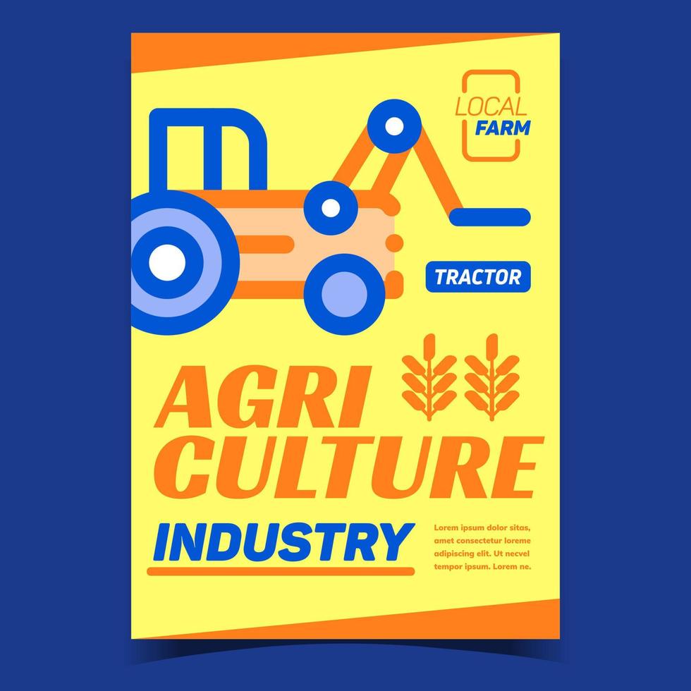 vector de banner promocional creativo de la industria agrícola