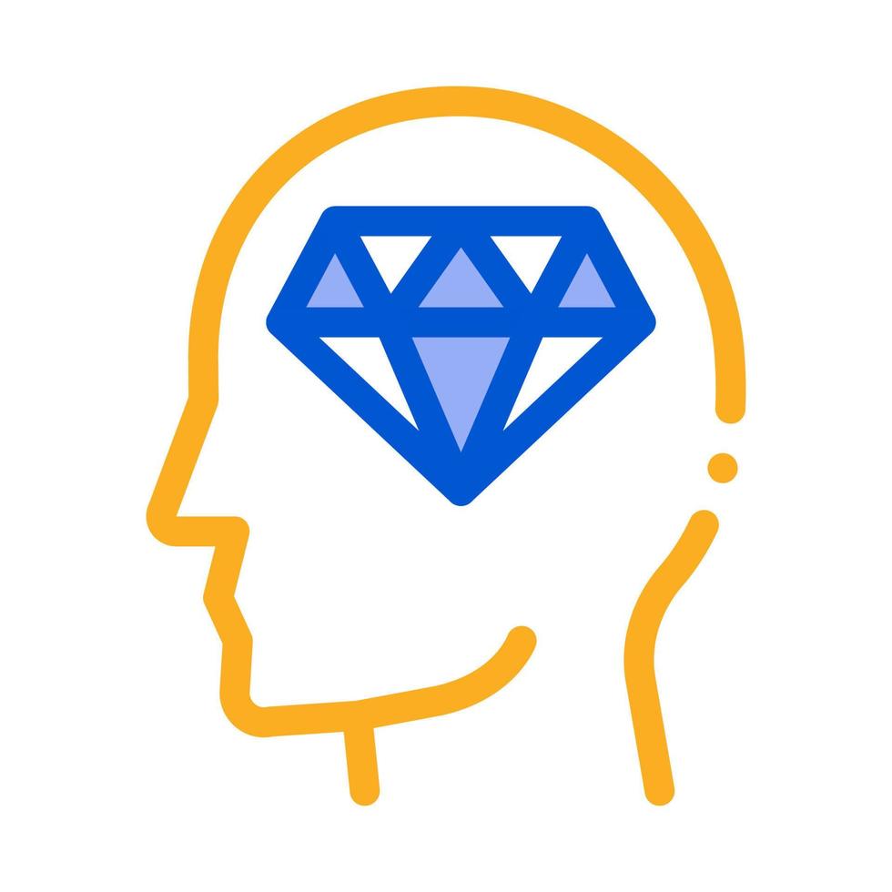 Diamond Man Hat Icon Vector Outline Illustration