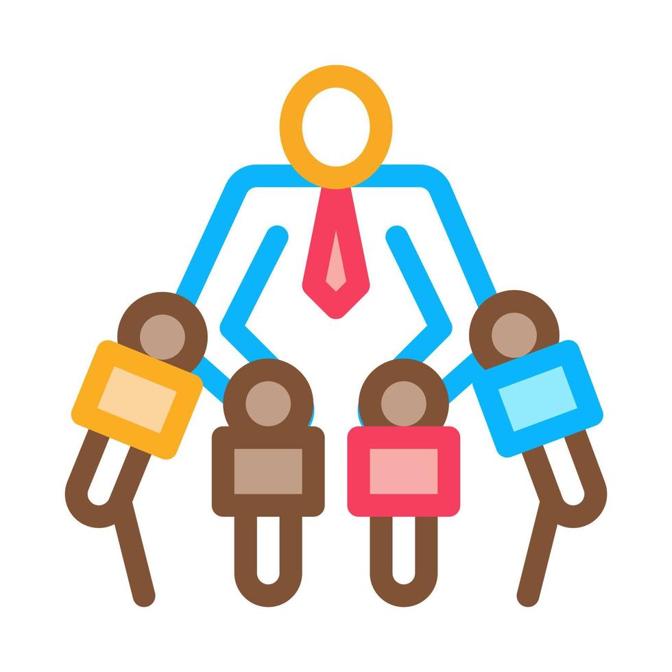 Man Interview Icon Vector Outline Illustration