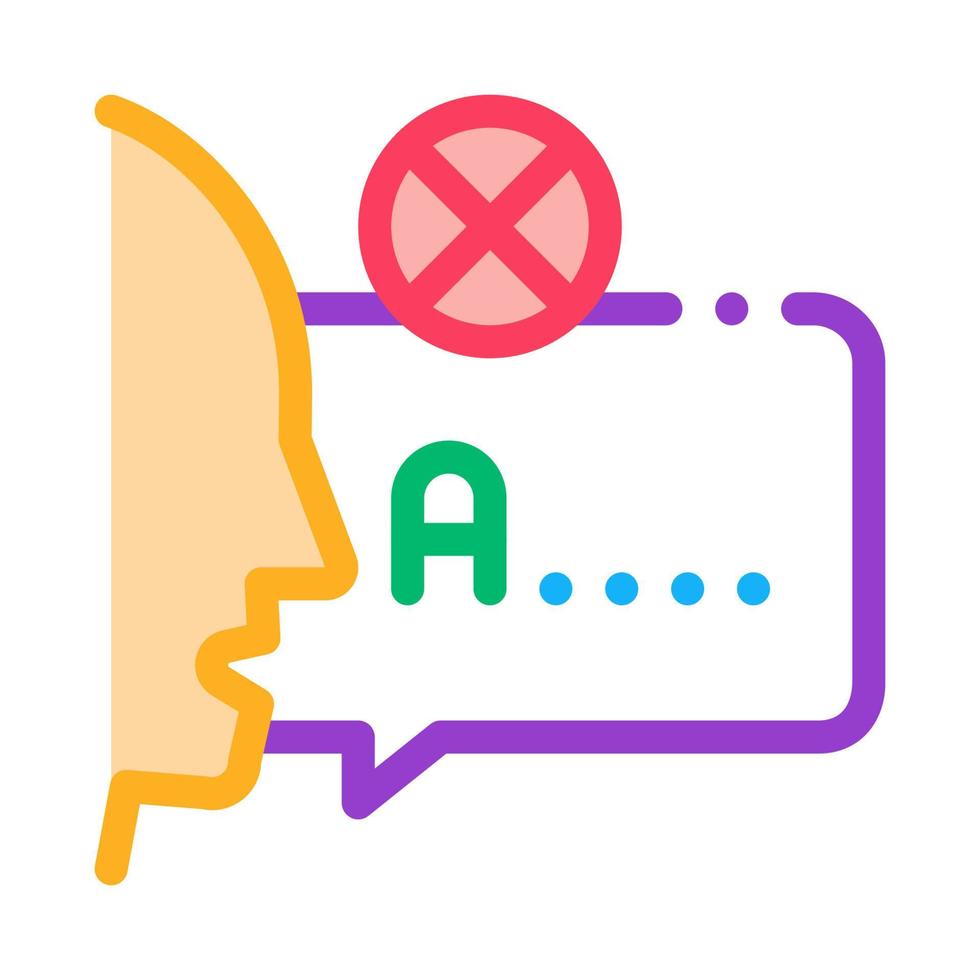 Mispronunciation Icon Vector Outline Illustration