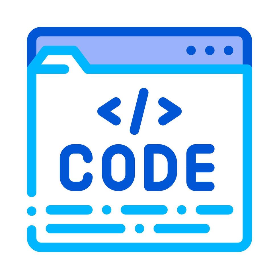 Code File Computer System Vector Thin Line Icon