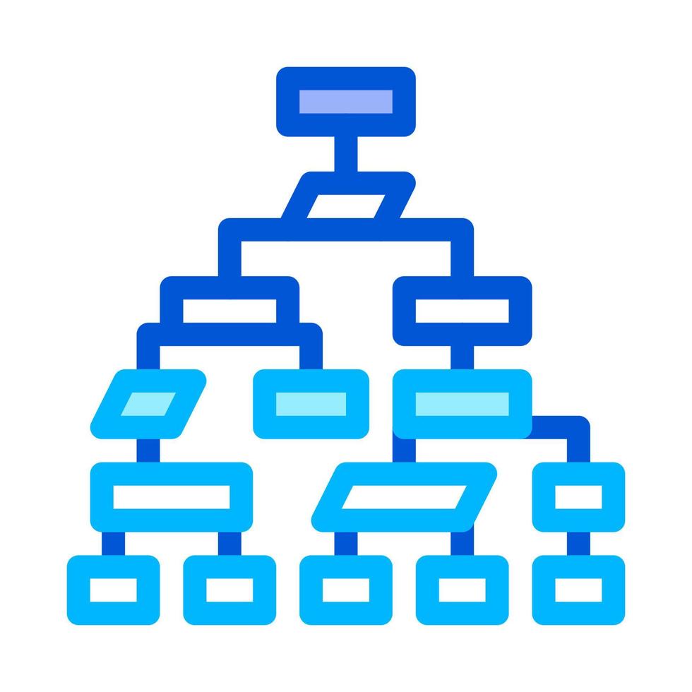 Structure Computer System Vector Thin Line Icon