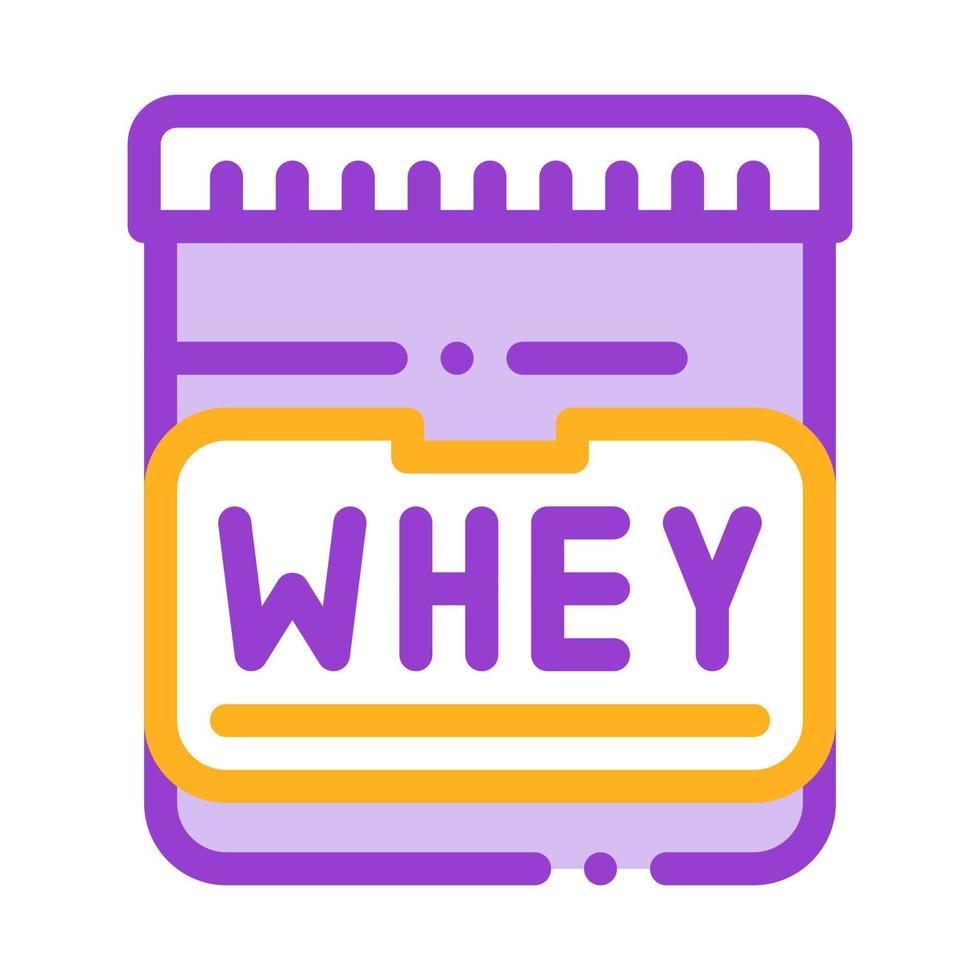 Whey Protein Container Sport Vector Thin Line Icon