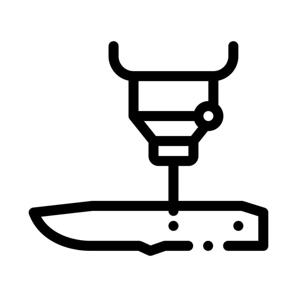 ilustración de contorno de vector de icono de producción de cuchillo