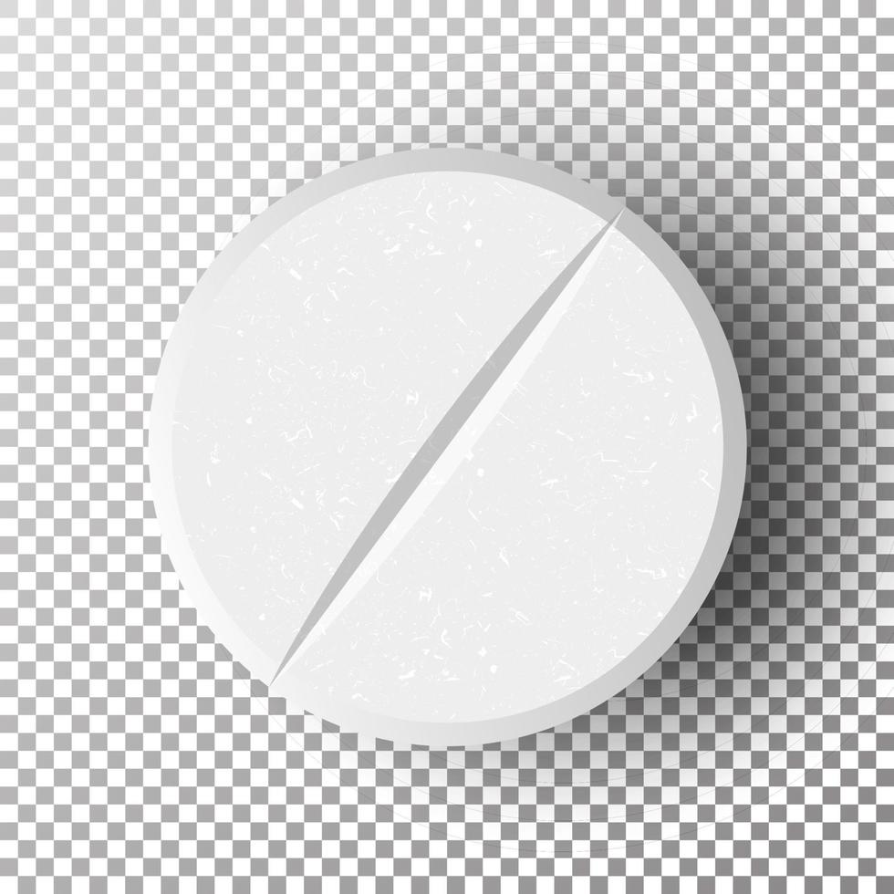 White 3D Medical Pill Vector
