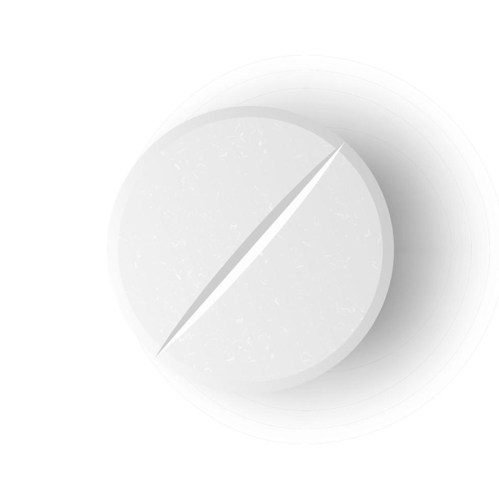 White 3D Medical Pill vector