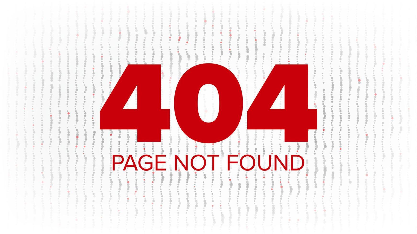 404 Error Web Page Vector. Oops Error Page Template. Network Trouble. Problem Screen Concept Illustration. vector