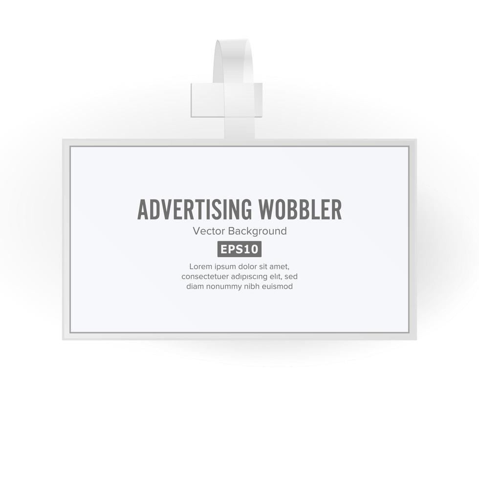 Plastic Advertising Wobbler Vector. Papper Price Tag Template vector