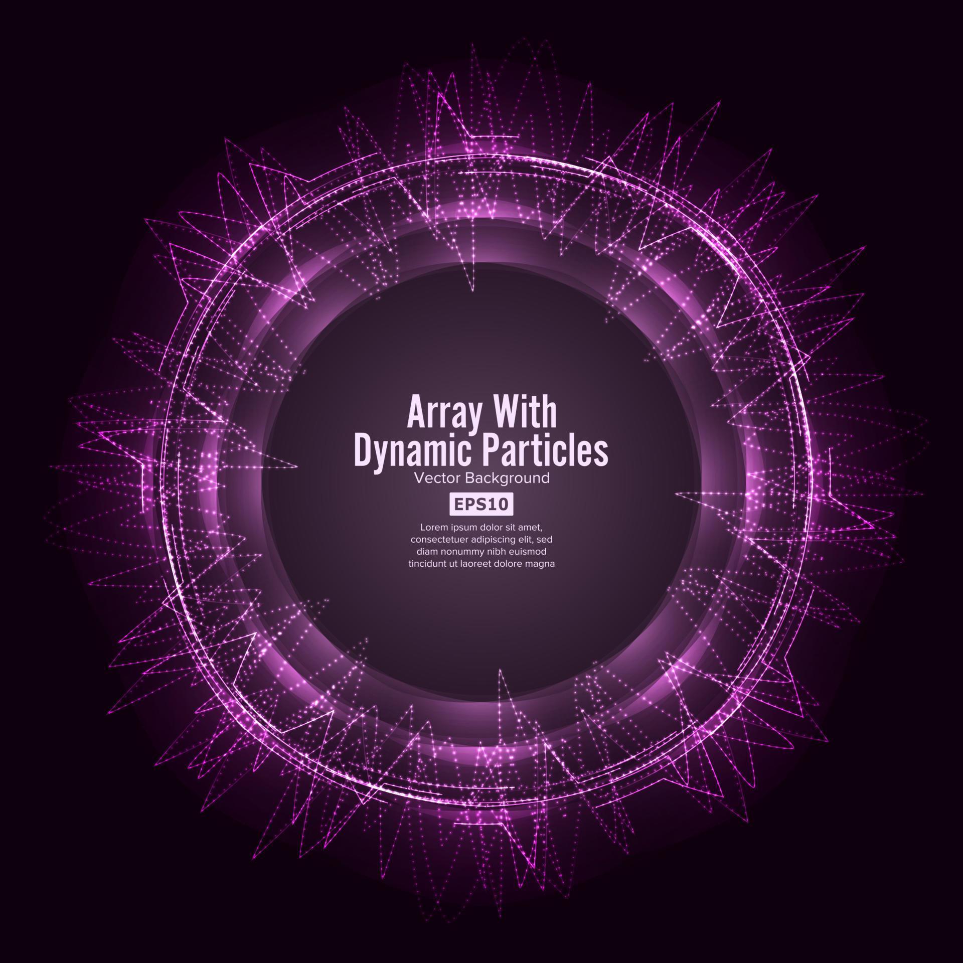 Array Vector With Splash Emitted Particles. Round Dots And Lines ...