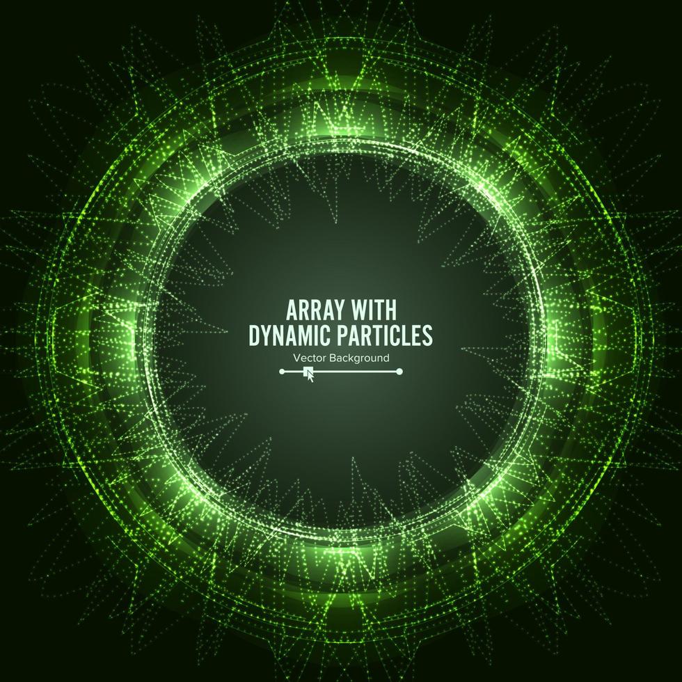 Array Vector With Dynamic Particles. Technology Motion Design. Graphic ...
