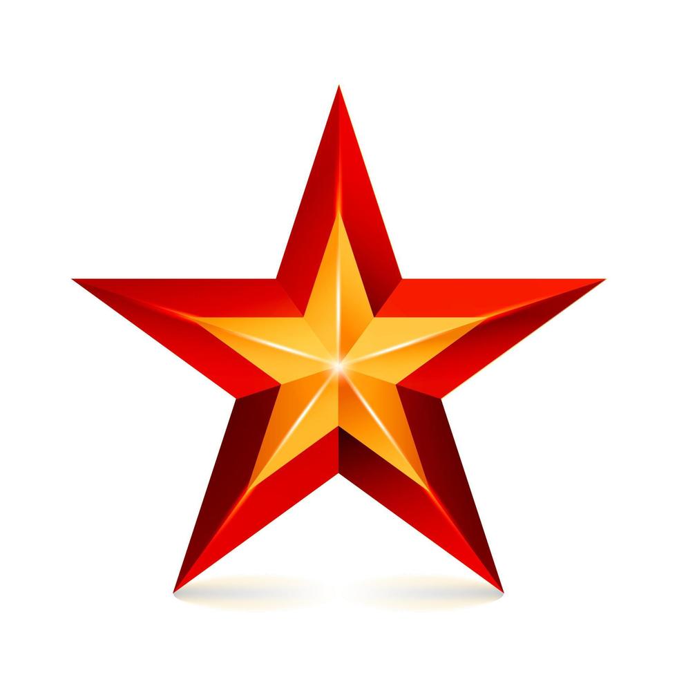 Achievement Vector Star. Realistic Sign