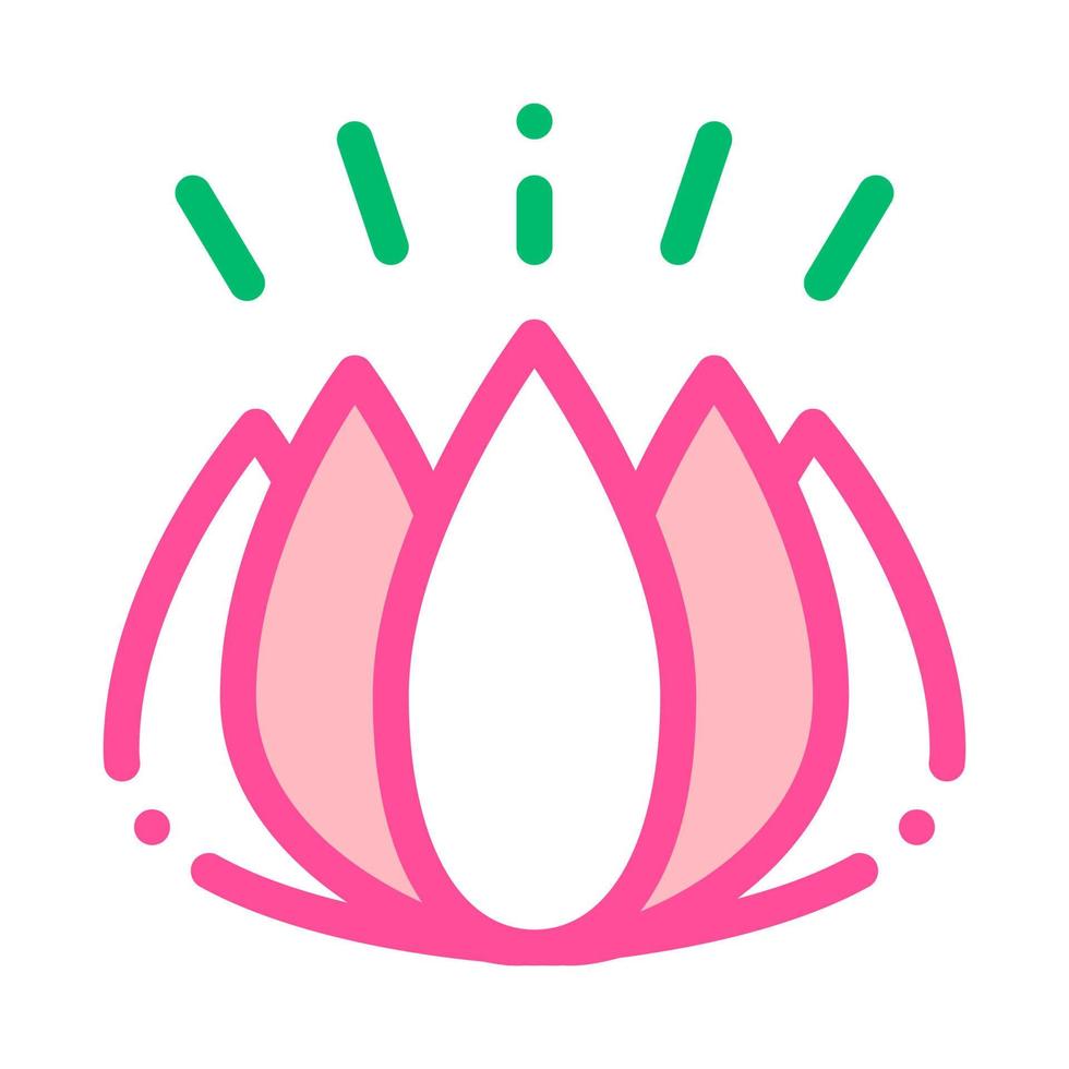 Cosmetic Ingredient Flower Vector Thin Line Icon