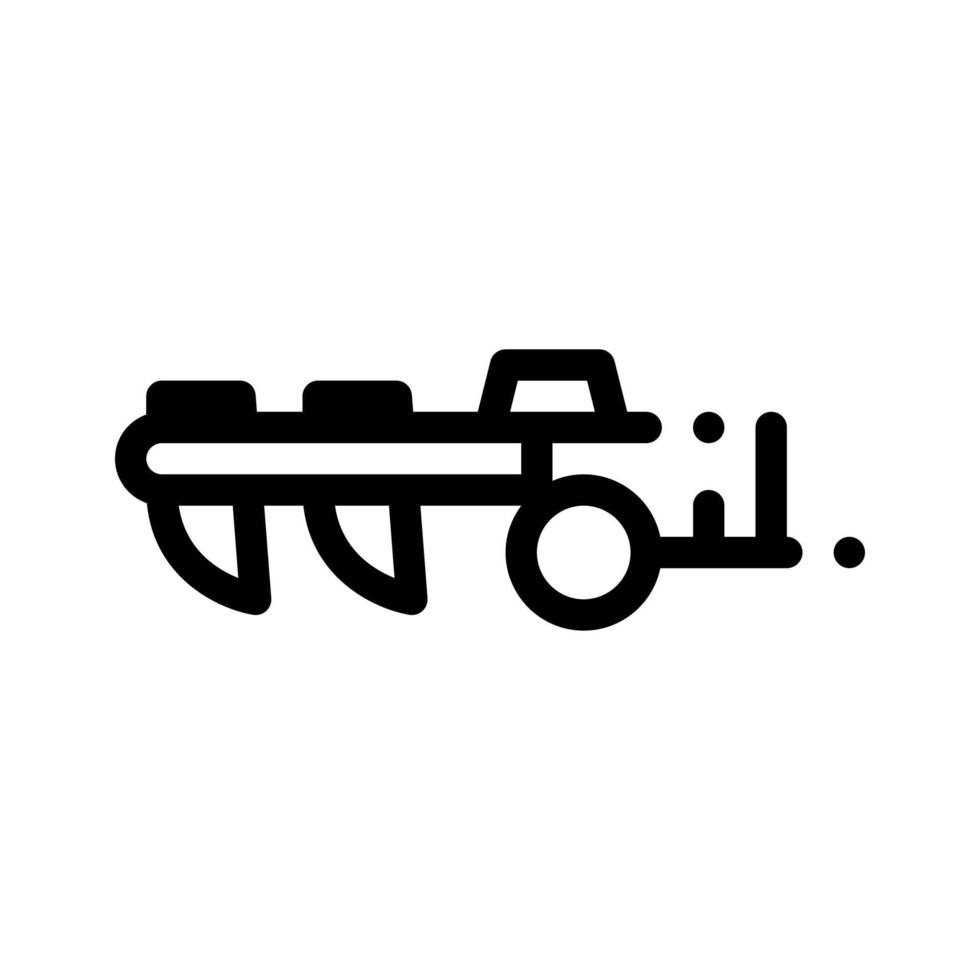 Agricultural Cultivator Vector Thin Line Icon